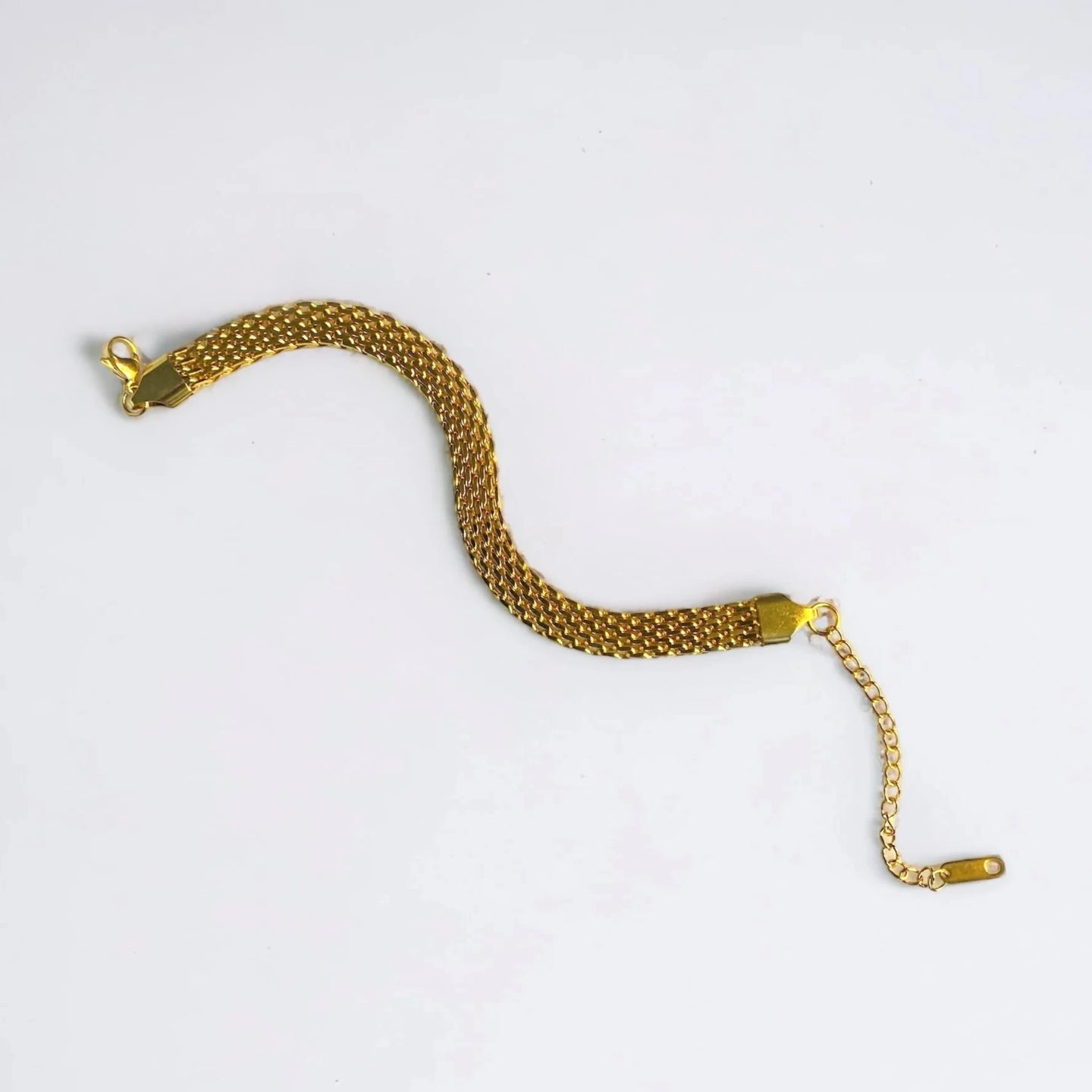 chunky loop 18k gold plated chain bracelet